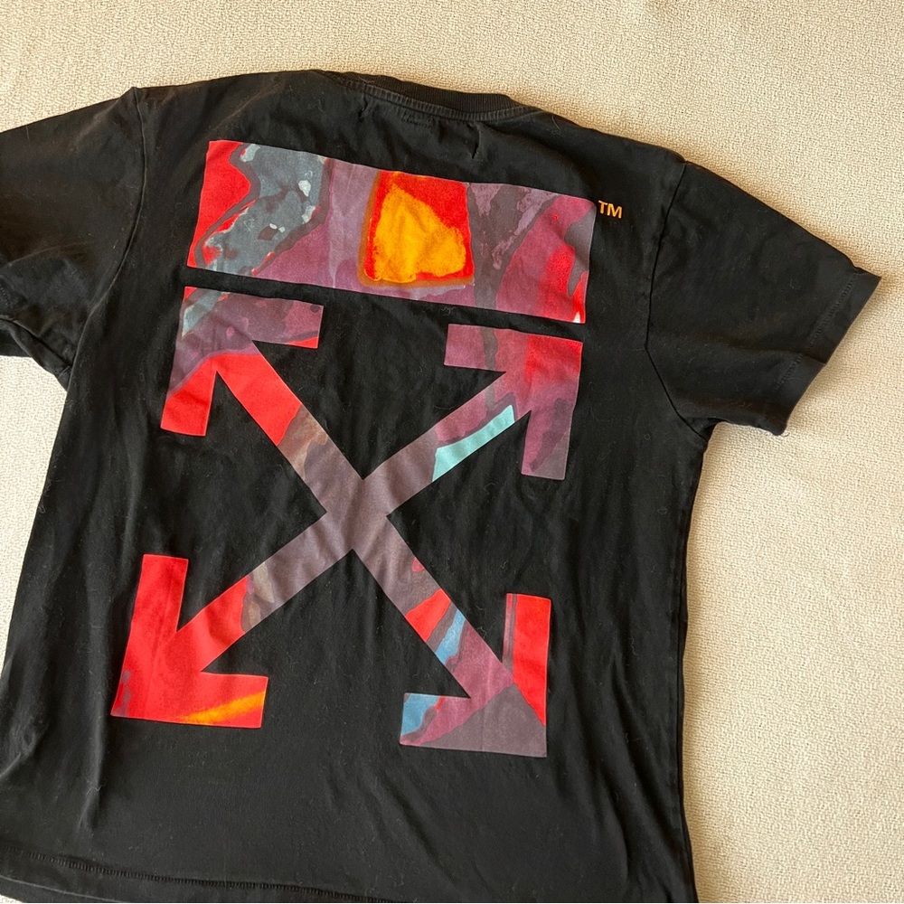 Off White Hong Kong Exclusive Black Graphic T-Shirt